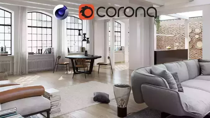 Workshop Apartment in London Cinema 4D and Corona Renderer 3D model