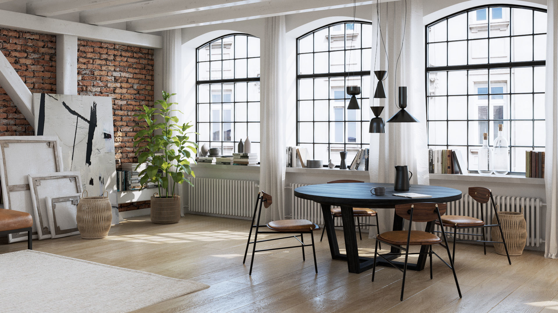 Workshop Apartment in London Cinema 4D and Corona Renderer 3D model_2