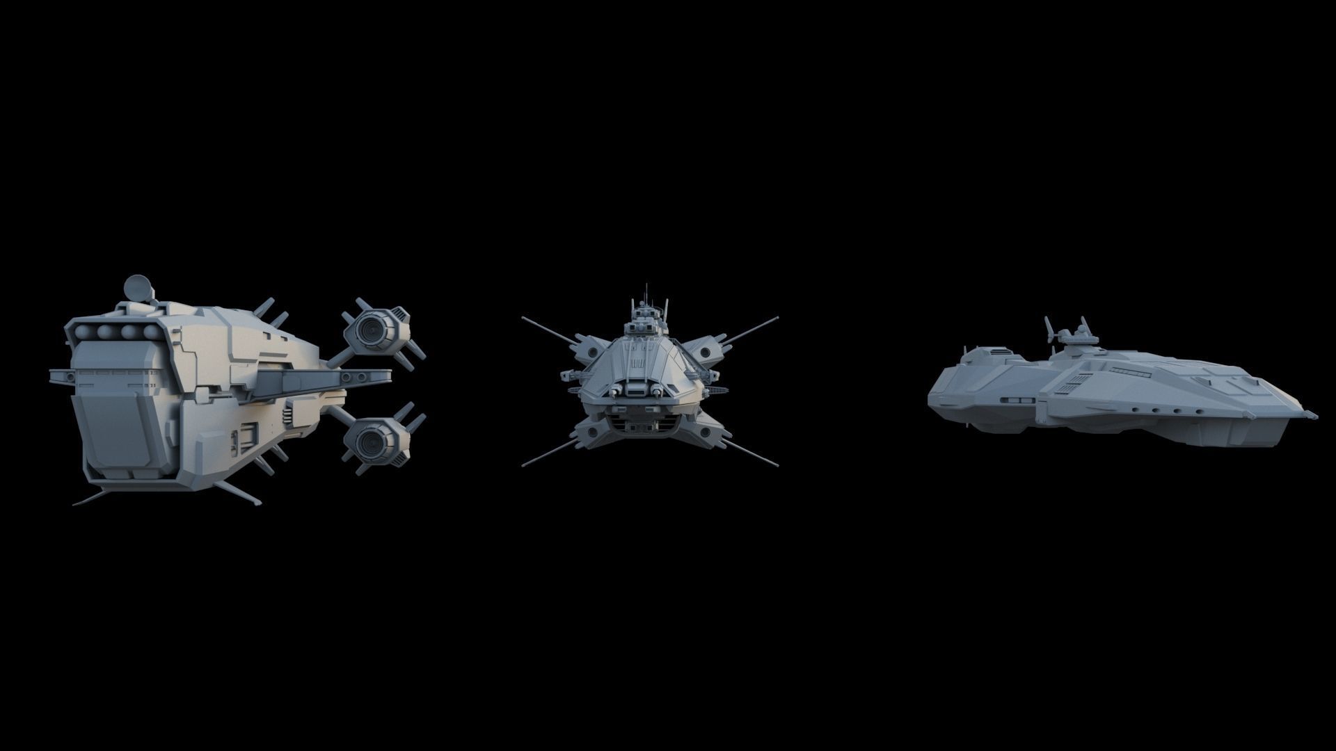Spaceships spaceship 3D model_3