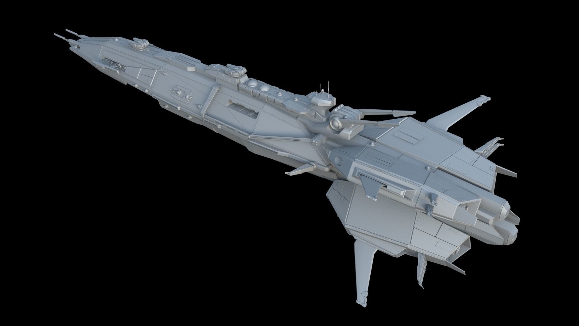 Spaceships spaceship 3D model_9