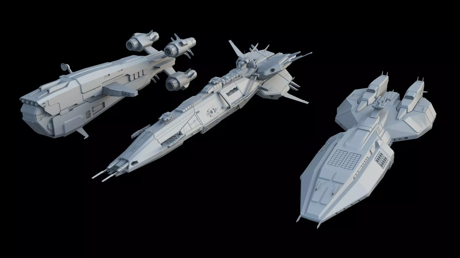Spaceships spaceship 3D model_0