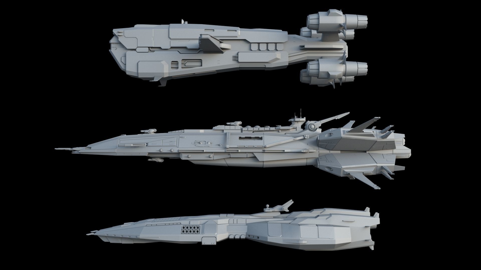 Spaceships spaceship 3D model_5