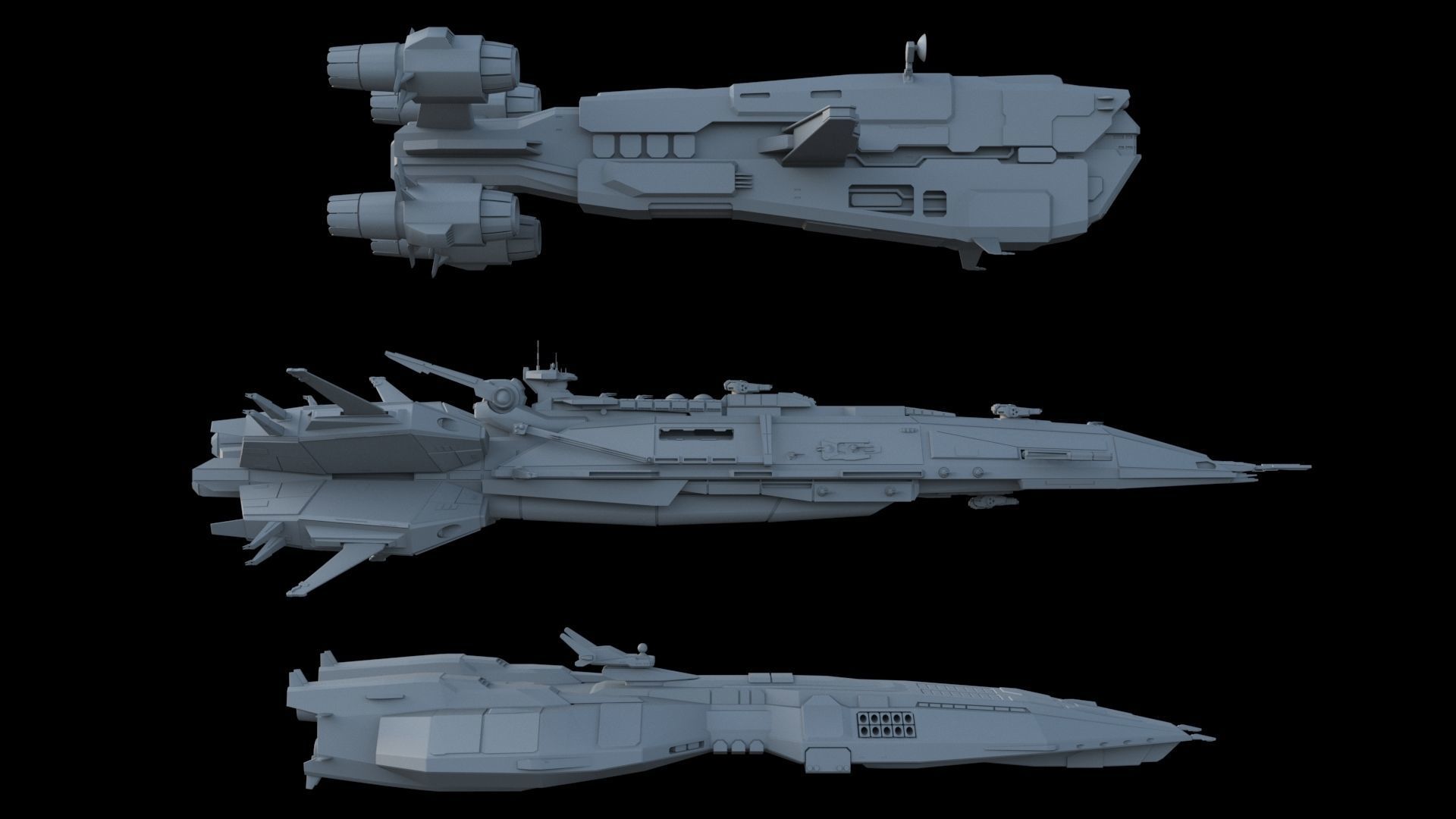 Spaceships spaceship 3D model_6