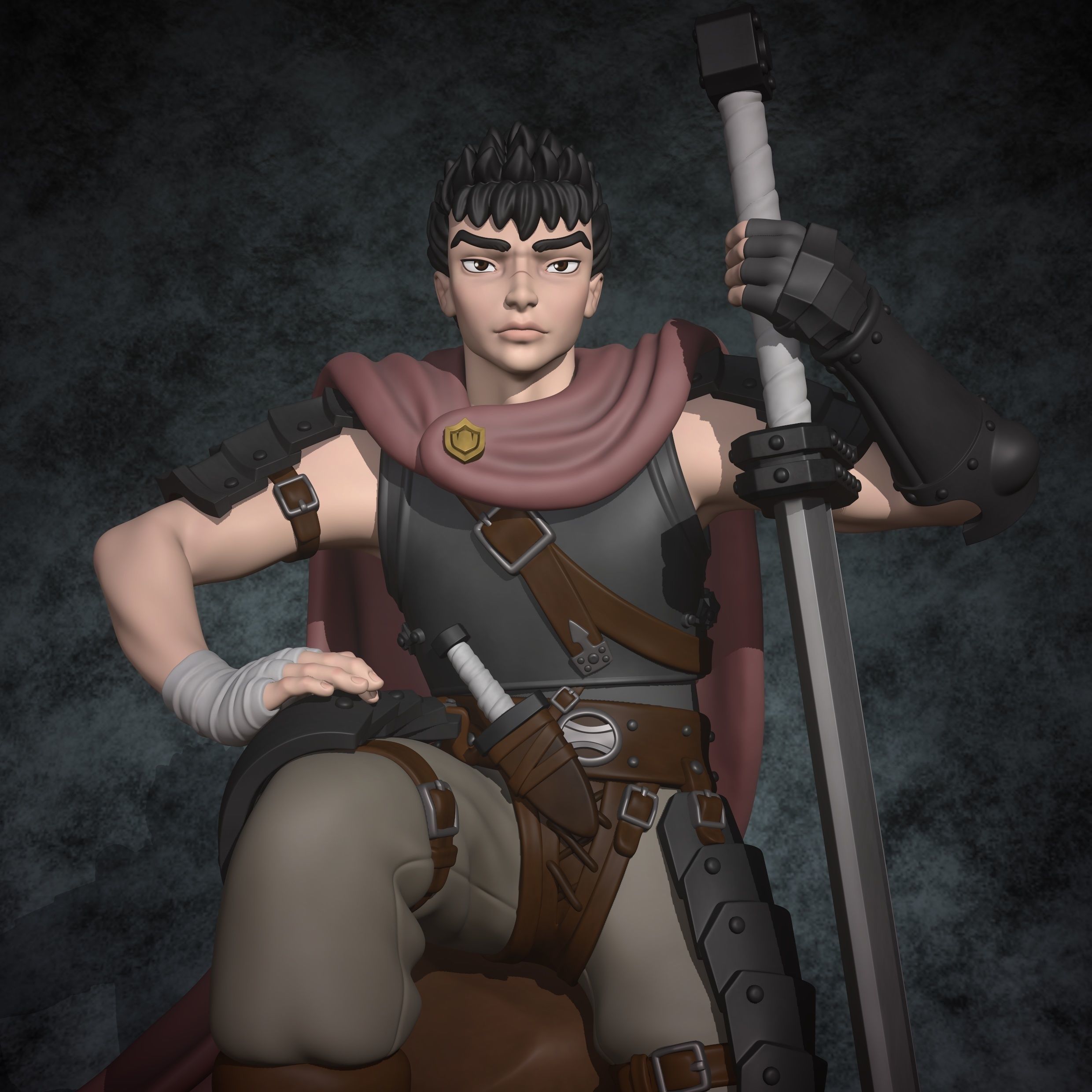 Guts Berserk 3D print model_16