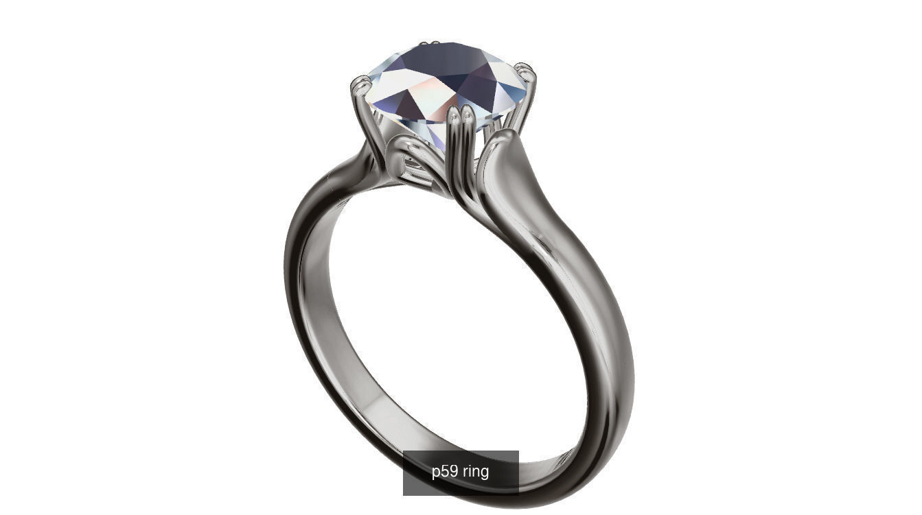BEAUTIFUL ENGAGEMENT RINGS 3D Model Collection_1