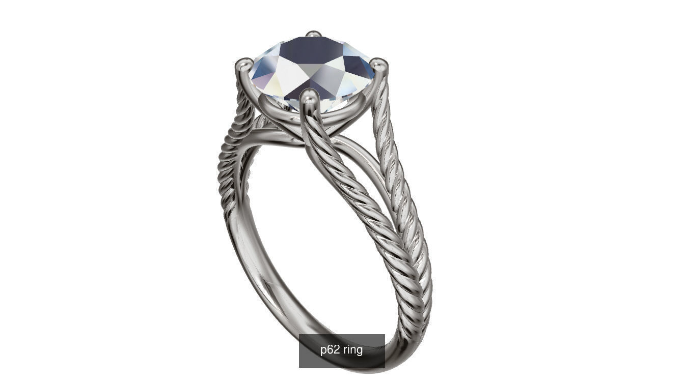 BEAUTIFUL ENGAGEMENT RINGS 3D Model Collection_3