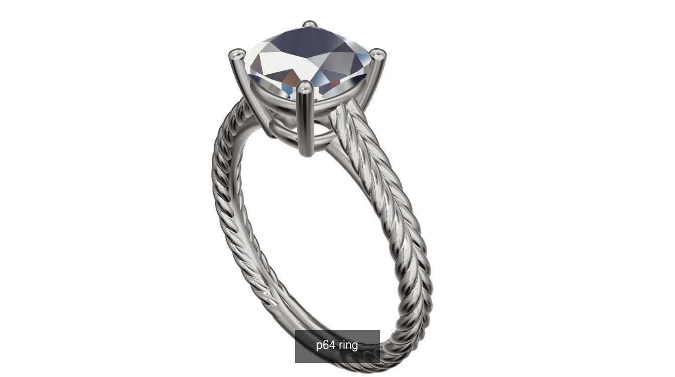 BEAUTIFUL ENGAGEMENT RINGS 3D Model Collection_4