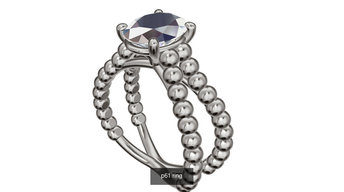 BEAUTIFUL ENGAGEMENT RINGS 3D Model Collection_2