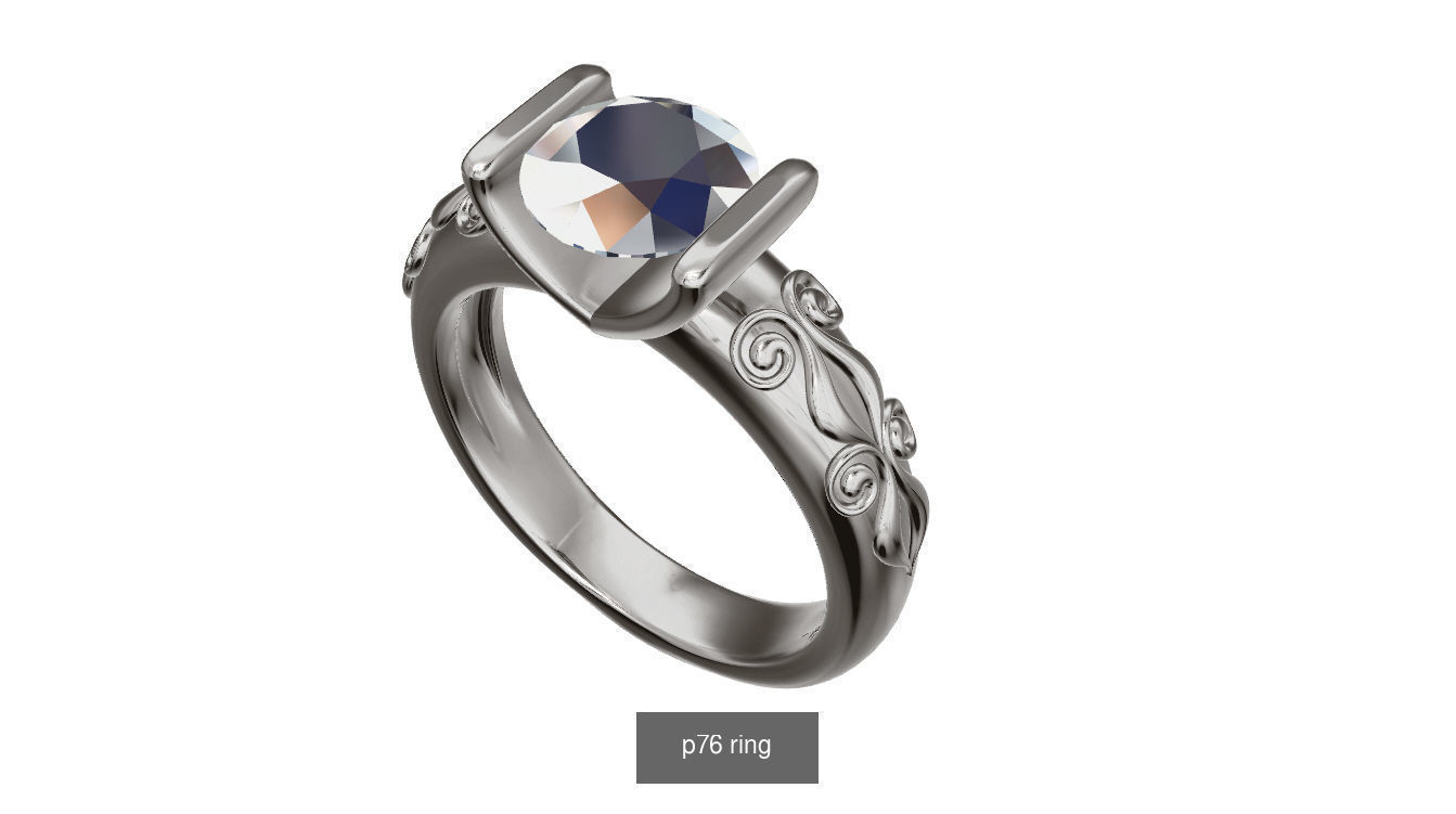 BEAUTIFUL ENGAGEMENT RINGS 3D Model Collection_7