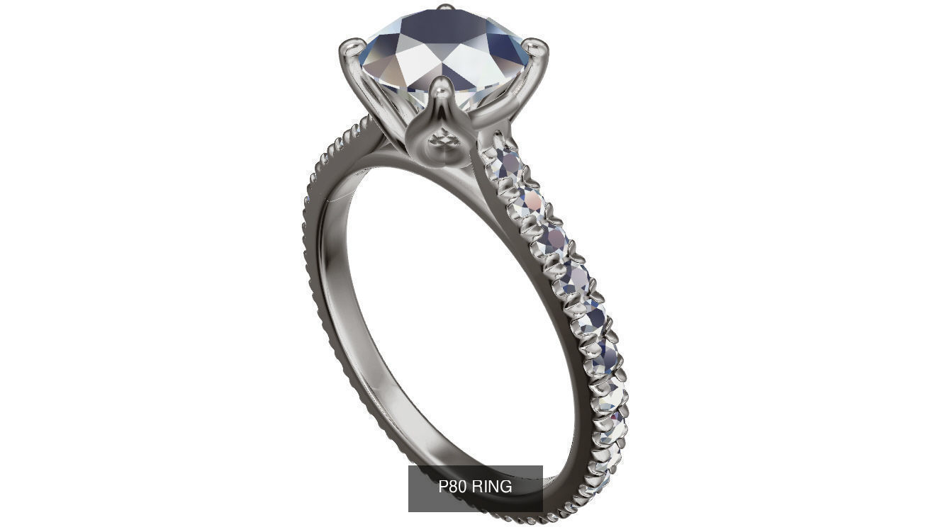 BEAUTIFUL ENGAGEMENT RINGS 3D Model Collection_10