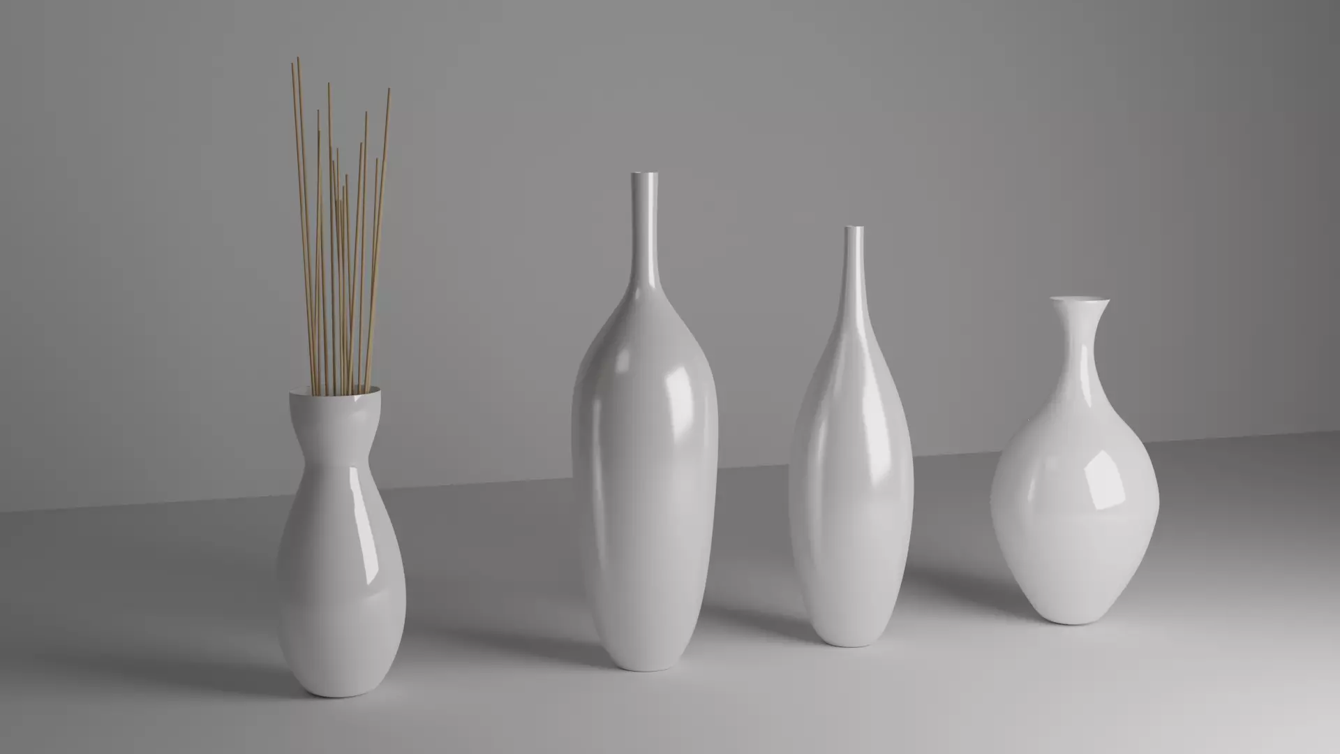 Modern Decorative Vases Low-poly 3D model_0