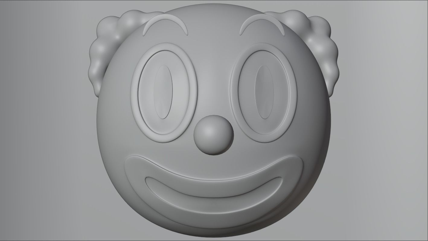 Clown Emoji 3D model_4