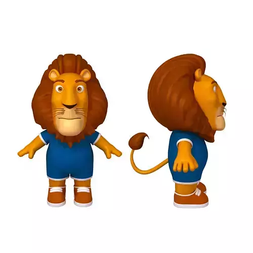 Lion Cartoon 3D model
