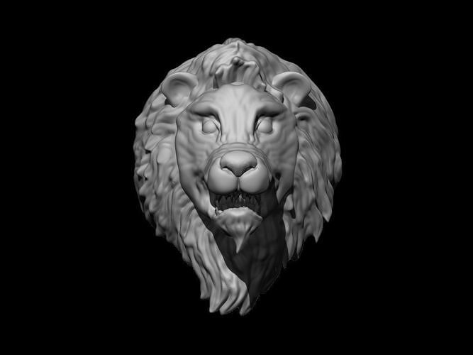 Lion head zbrush tool 3D model Free 3D model