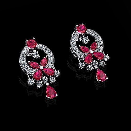 Graff Earrings 04 3D print model