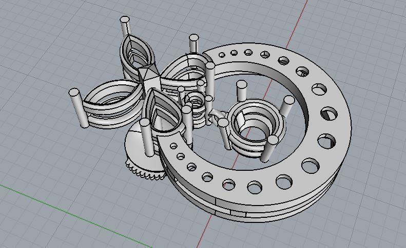 Graff Earrings 05 3D print model_9