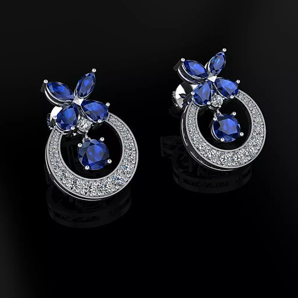 Graff Earrings 05 3D print model_0