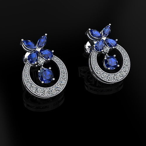 Graff Earrings 05 3D print model