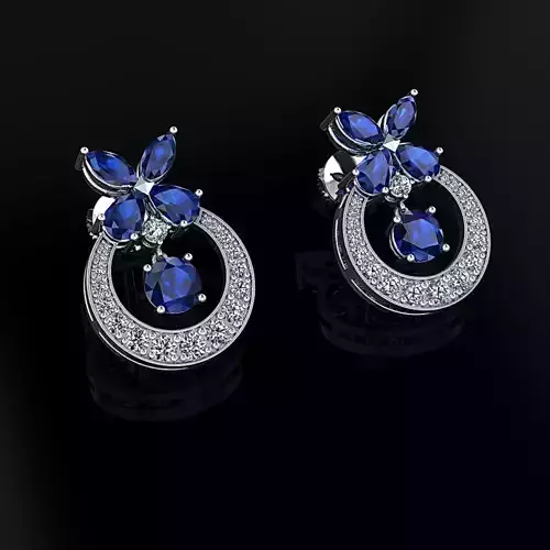 Graff Earrings 05 3D print model