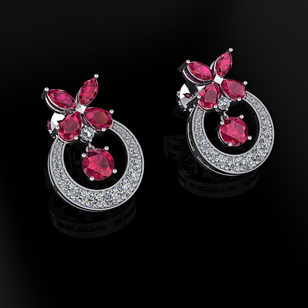 Graff Earrings 05 3D print model_2