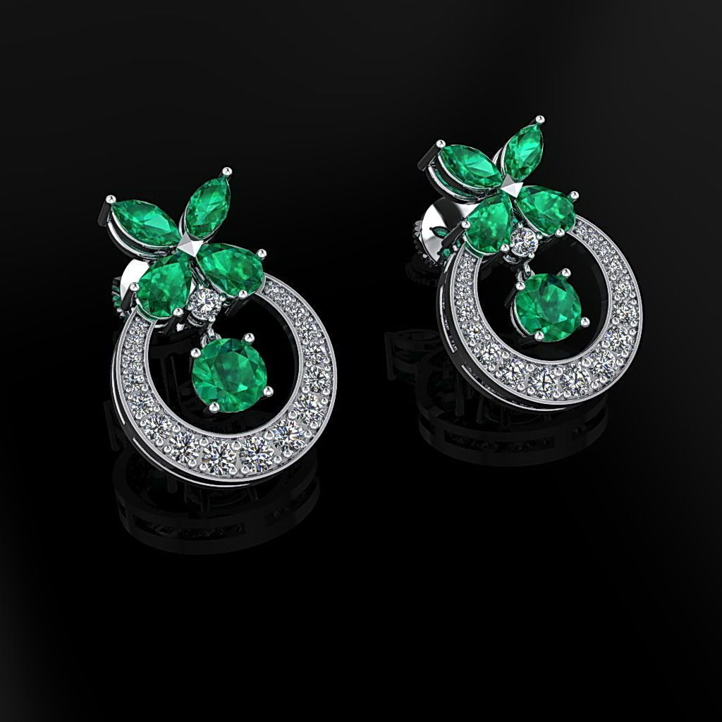 Graff Earrings 05 3D print model_1