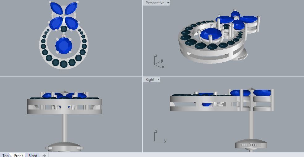 Graff Earrings 05 3D print model_7
