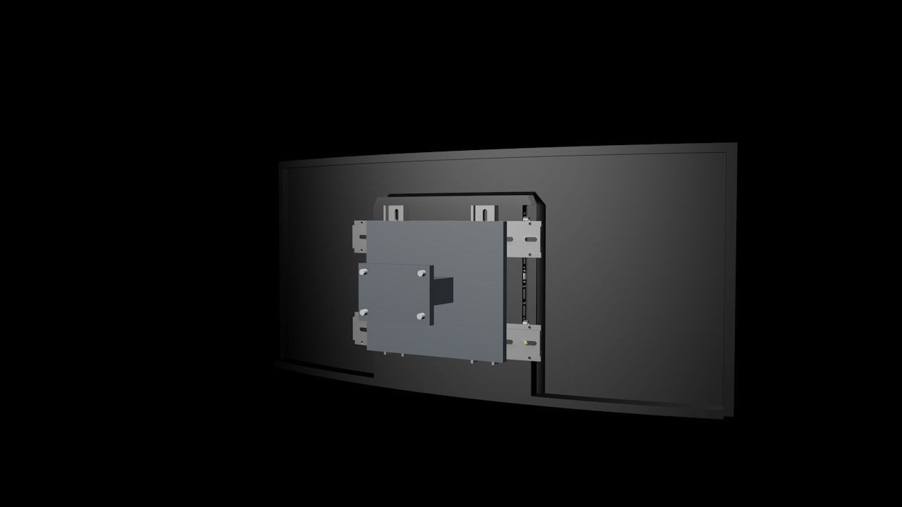 Curly Flat Screen TV Free low-poly 3D model_7