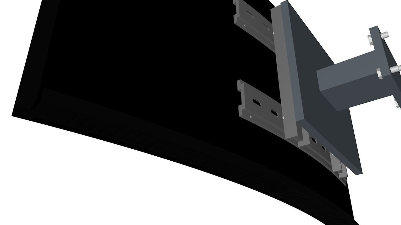 Curly Flat Screen TV Free low-poly 3D model_17