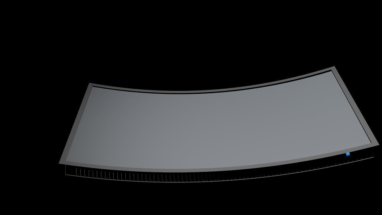 Curly Flat Screen TV Free low-poly 3D model_9