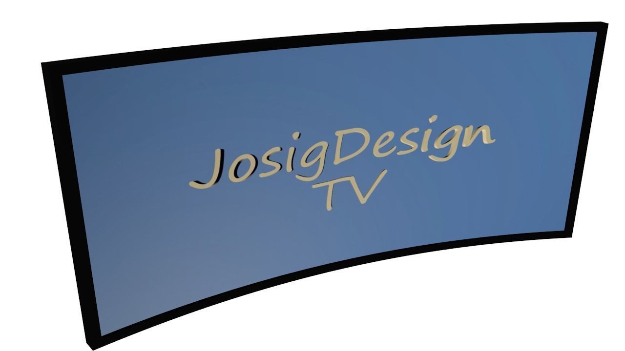 Curly Flat Screen TV Free low-poly 3D model_16