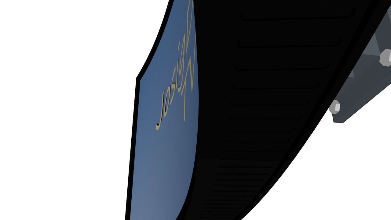 Curly Flat Screen TV Free low-poly 3D model_13