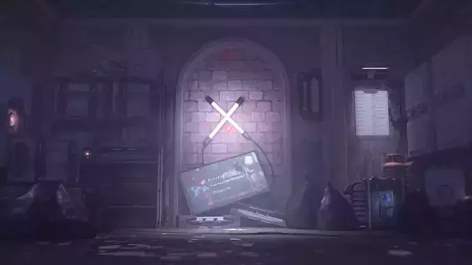 Neon wall - Treasury of cyberpunk hunter 