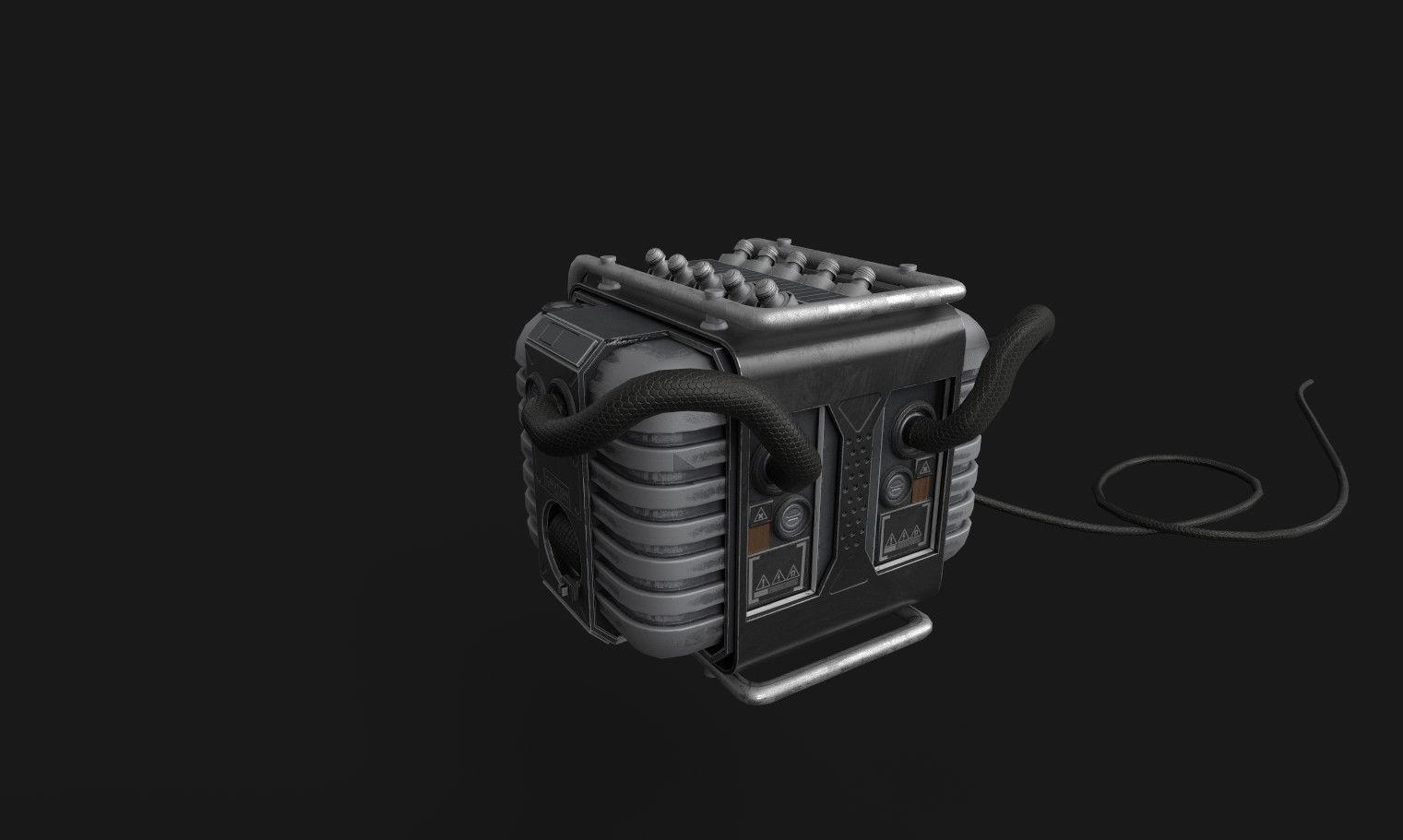 Neon wall - Treasury of cyberpunk hunter  Low-poly 3D model_6