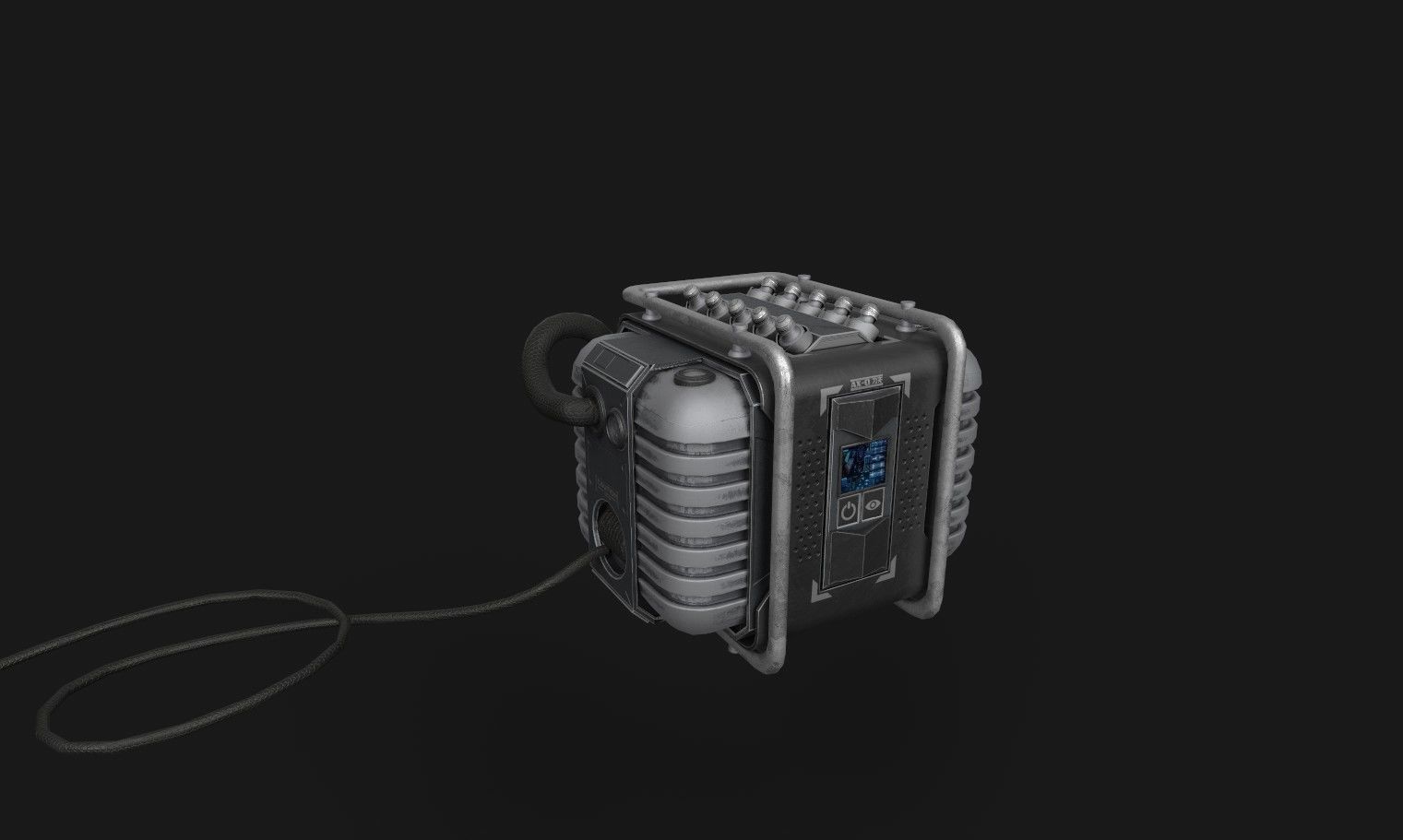 Neon wall - Treasury of cyberpunk hunter  Low-poly 3D model_5