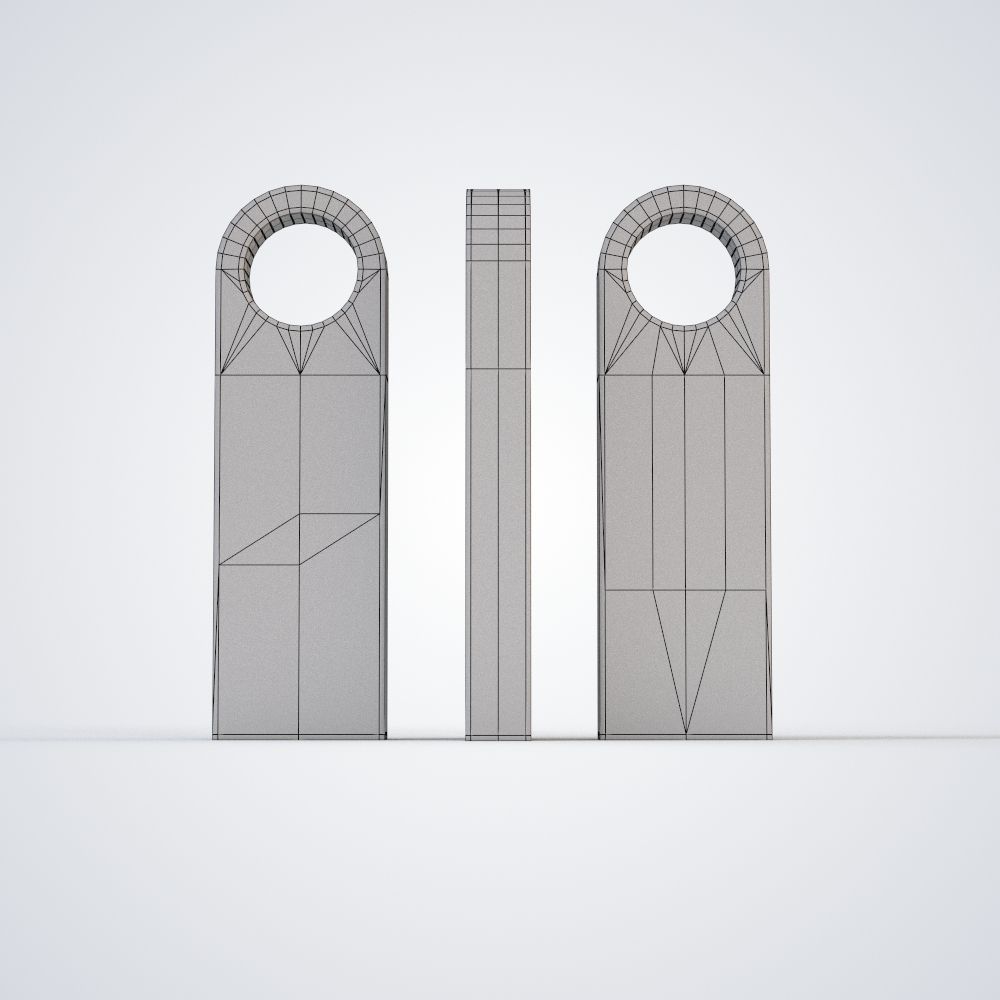 Kingston USB Stick Low-poly 3D model_5