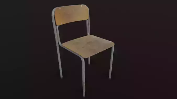 Old Japanese School Chair