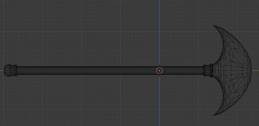 Egyptian Palm Axe Low-poly 3D model_8
