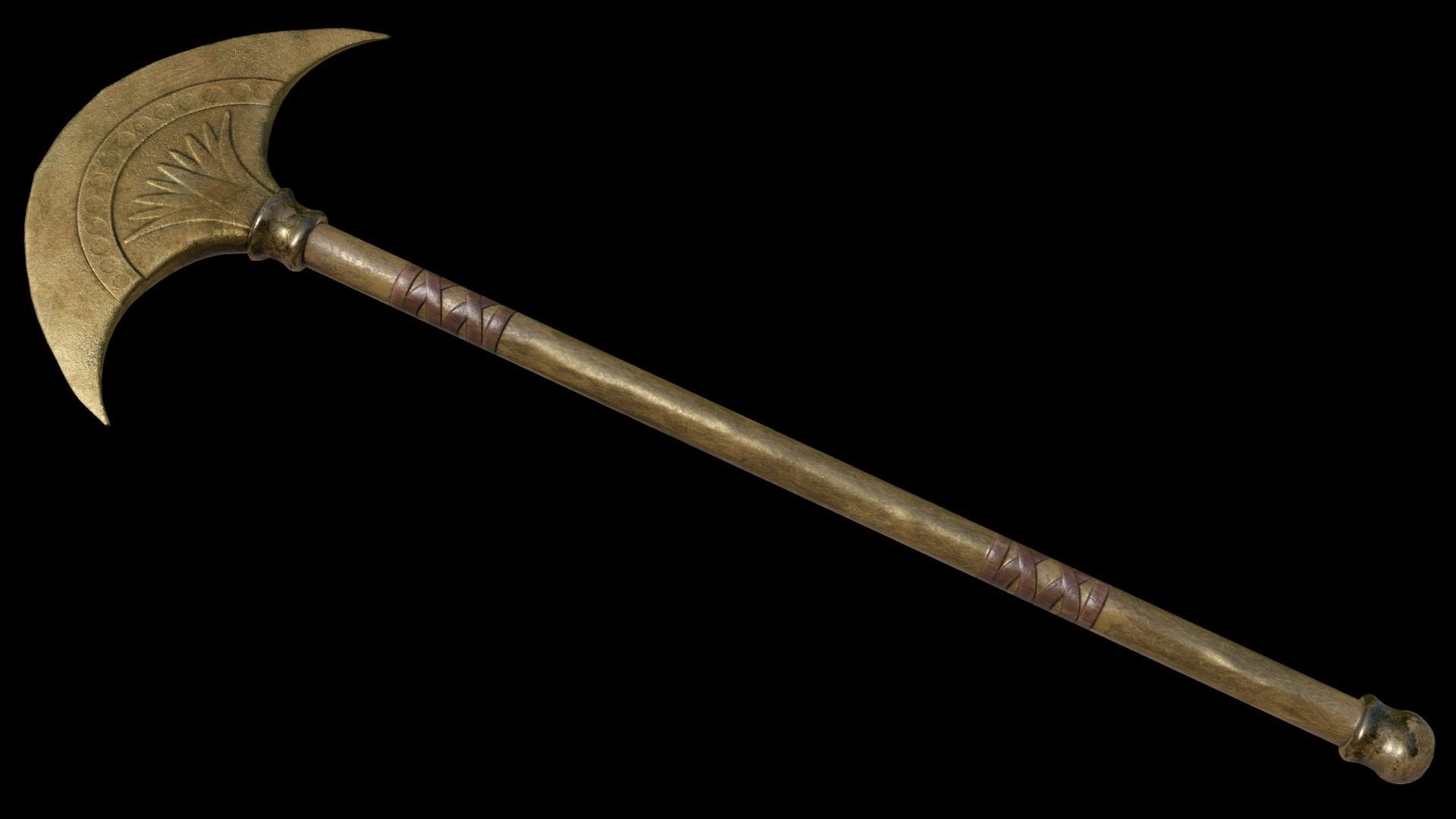 Egyptian Palm Axe Low-poly 3D model_1
