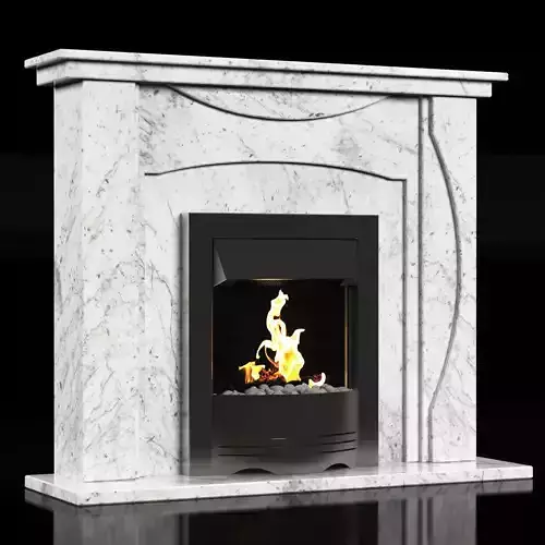 marble modern fireplace