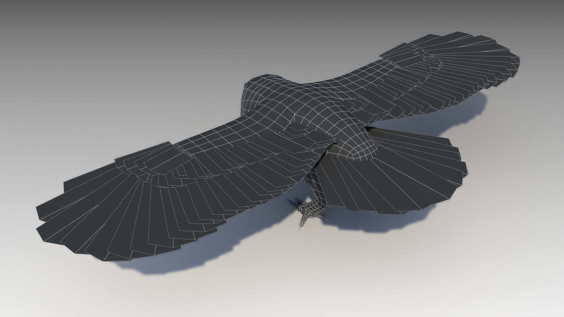 Tawny Owl Low-poly 3D model_15