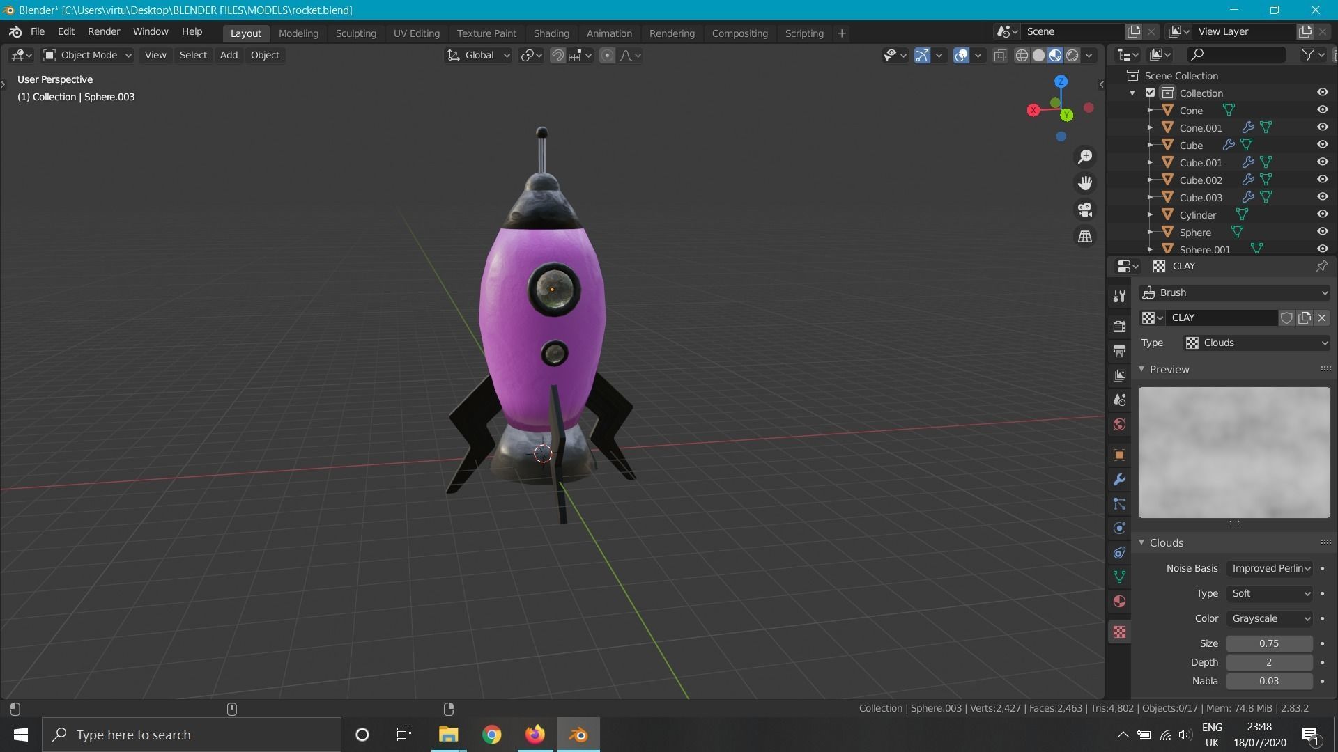 Rocket spaceship Free 3D model_3