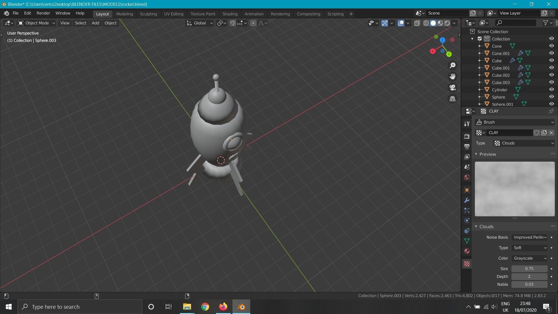 Rocket spaceship Free 3D model_2