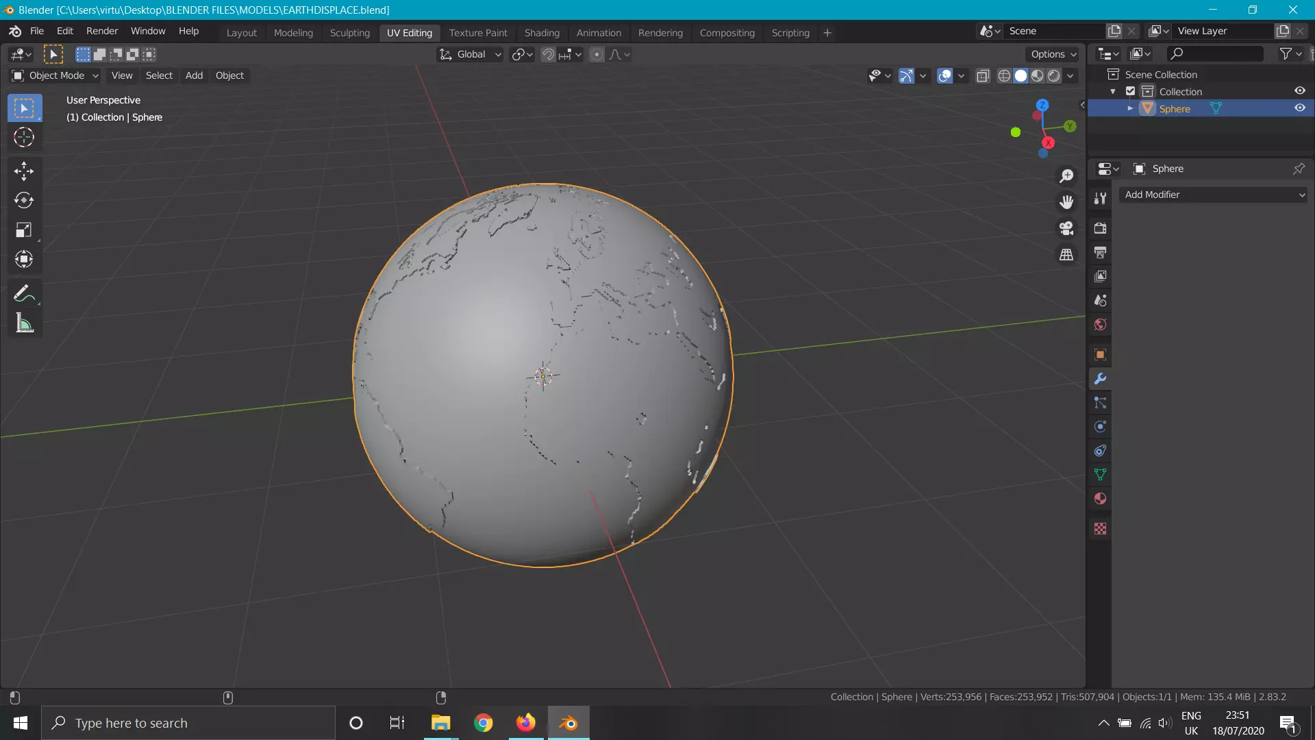 Earth displacement Free 3D model_0