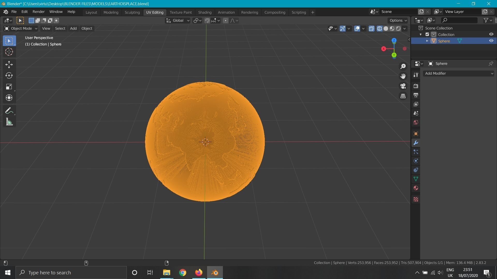 Earth displacement Free 3D model_2