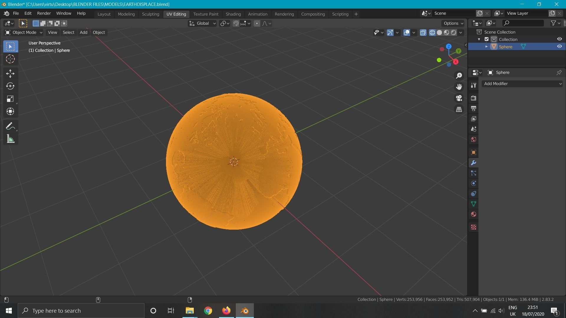 Earth displacement Free 3D model_1