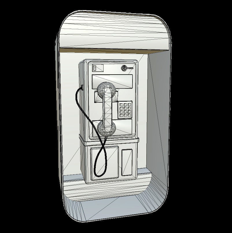 Payphone - PBR - Textured Low-poly 3D model_7