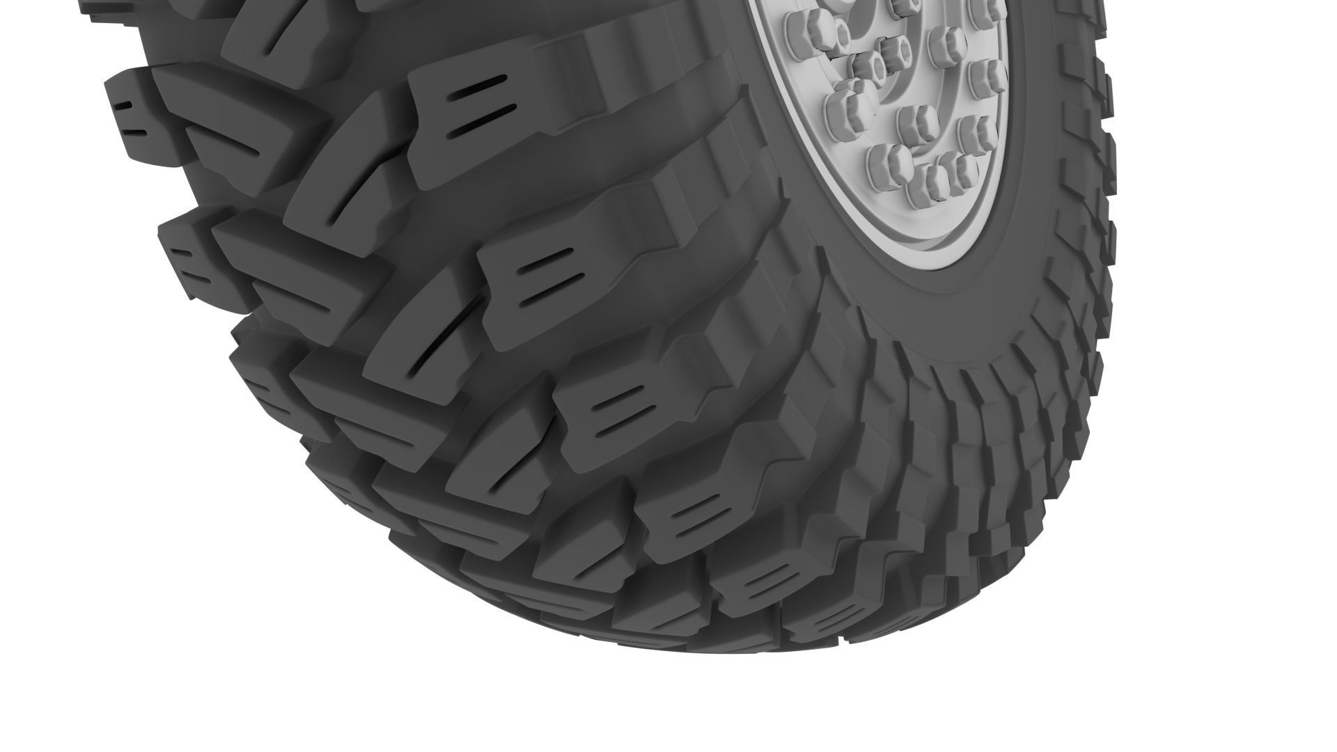 offroad wheel 3D model_4