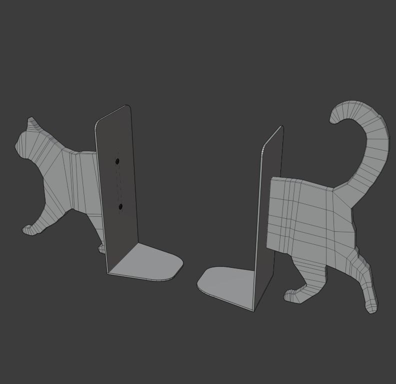 Cat House Props Low-poly 3D model_14