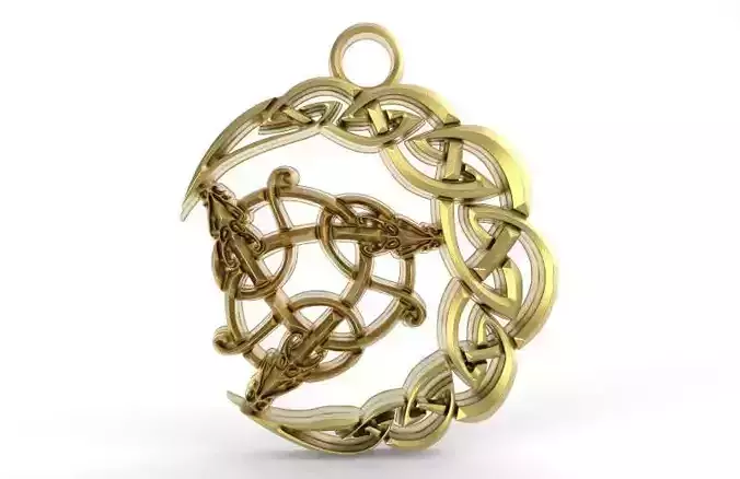 celtic moon pendant 2