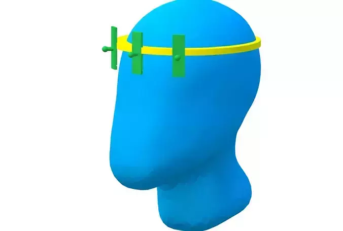 Universal face shield fastener clips Free 3D print model